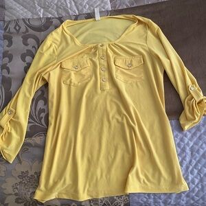 PerSeption Concept Yellow Long Sleeve Top